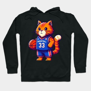 cat love basketball Hoodie